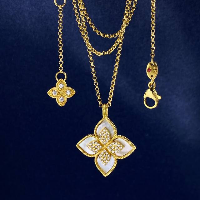 Exclusive New Arrival Restock Gold Color Roberto Coin Keying Four-Petal Flower F