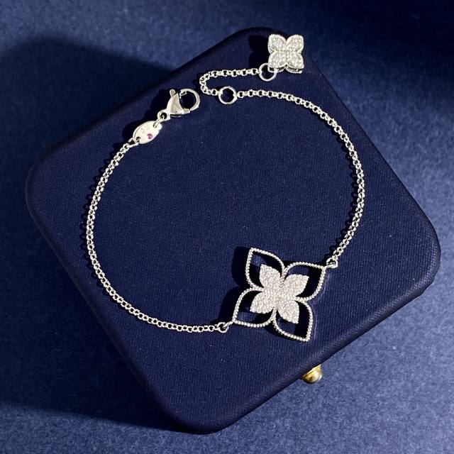 New Arrival Roberto Coin Openwork Bracelet Roberto Coin Keying Four-Petal Flower