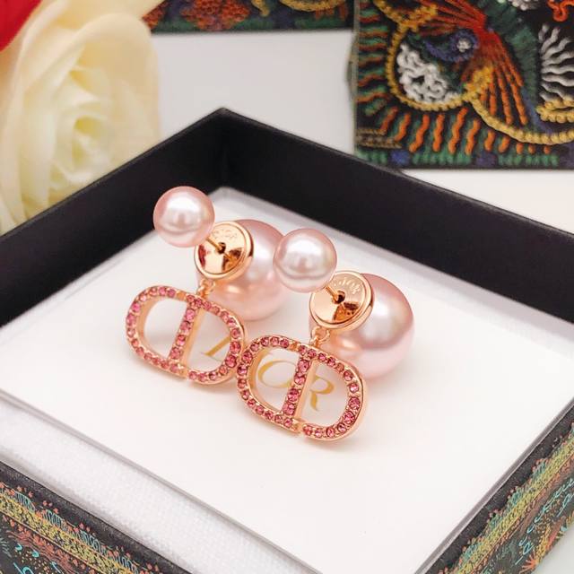 Id Ded0528 Dio*Latest Rose Gold Color Diamond Earrings, Consistent Zp Brass Mate