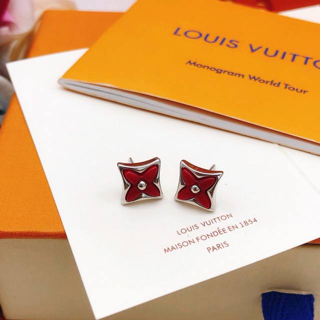Model No. Led0300 Lv*Latest Red Red Mother-Of-Pearl Earrings, Consistent Zp Bras