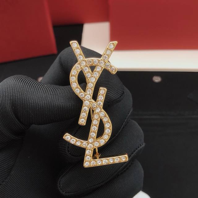 Id Yxz0045 Yvessaintlauren*Latest Diamond-Studded Brooch, Consistent Zp Brass Ma