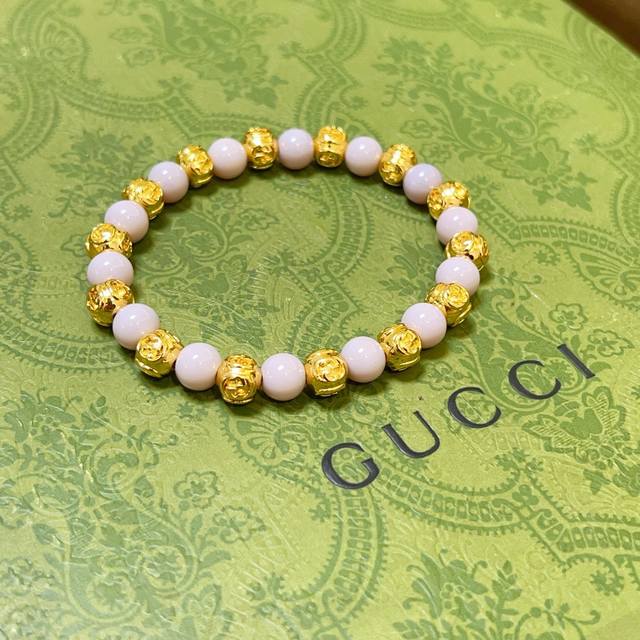 Gucci Bracelet For Men And Women, Latest Natural Gray Agate Bracelet With Higher