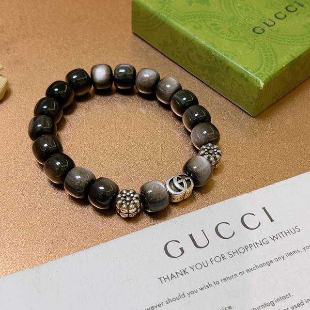 New Release Gucci Bracelet With Natural Stone, Premium Craftsmanship Version. Na
