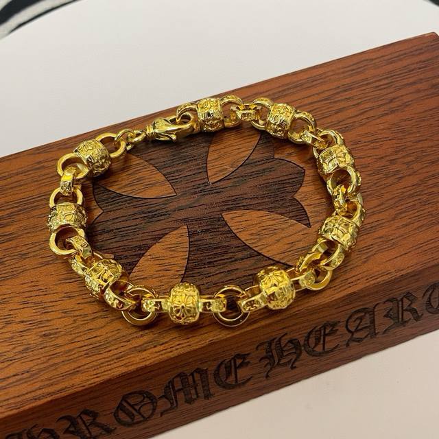 New Arrival, Counter Quality Chrome Hearts Classic Golden Cross Flower Ball Brac
