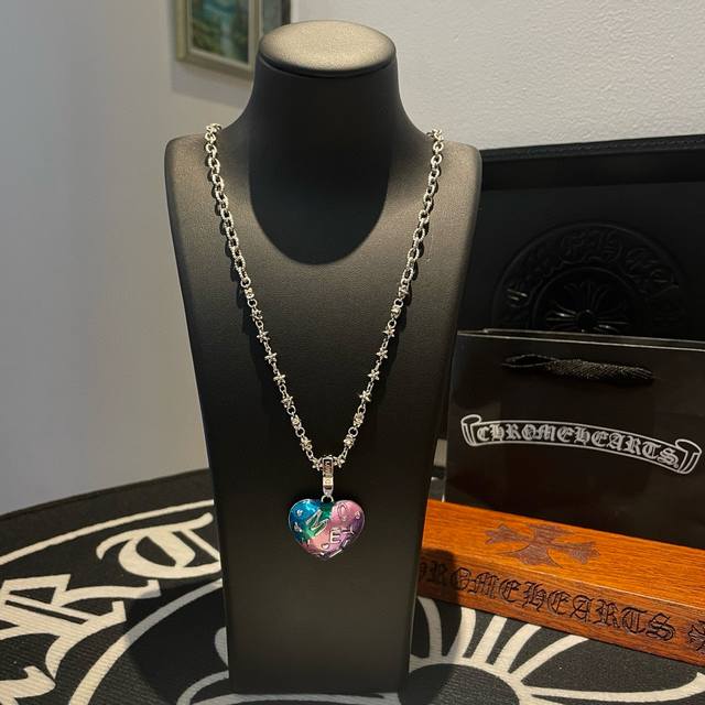New Arrival, Counter Quality Chrome Hearts Classic Retro Necklace Purple Heart-S