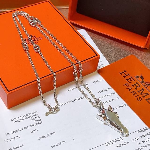 Hermes Hermes Necklace Horse Head Necklace Series Jewelry Imported Custom-Made.