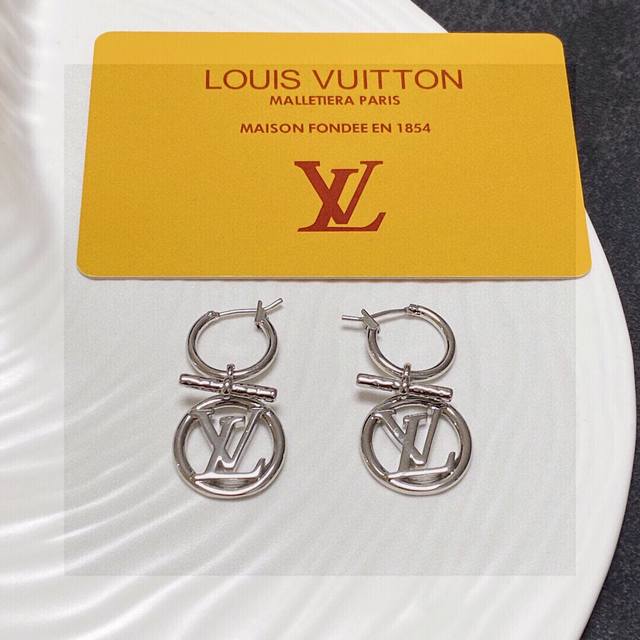 Lv Ear Studs And Earrings Original Brass 925 Sterling Silver Pins Actual Photos.