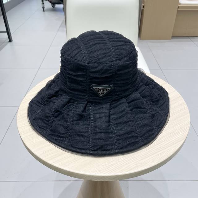 Prada 2025 Spring/Summer New Fisherman's Hat For Women With Large Head Circumfer