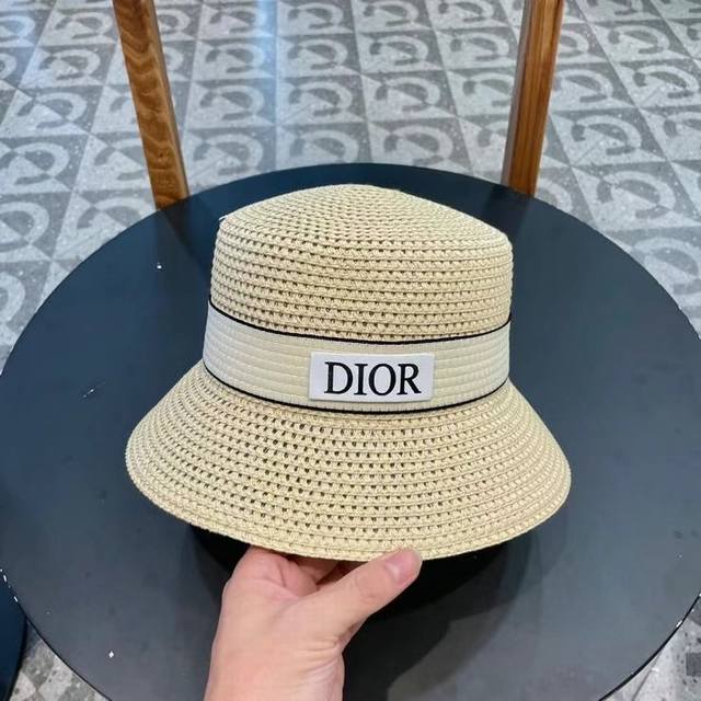 Dior New Straw Hat, Head Circumference 57 Cm