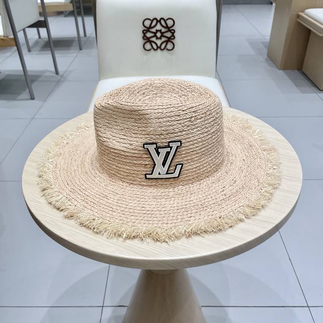 Celine Raffia Straw Hat, Panama Hat, Lightweight And Versatile, Head Circumferen