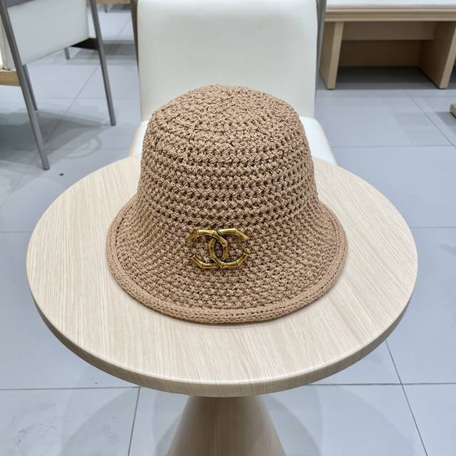 Chanel Chanel Crocheted Rolled-Edge Fisherman's Hat For Women, Spring Fashionabl