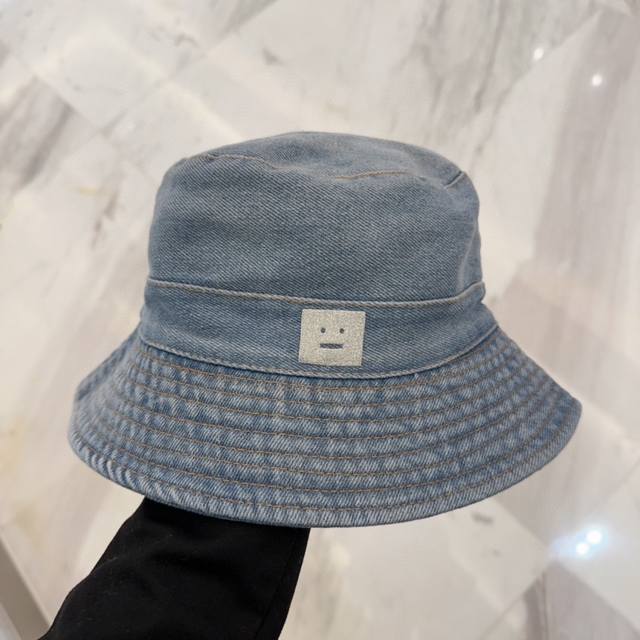 Acne Smiley Face Trendy Brand Small Square Smiley Face Fisherman's Hat For Men A