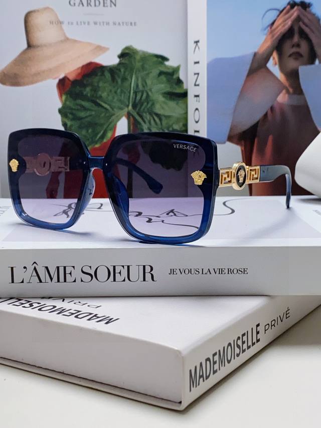 Versace 2025 New Sunglasses For Women, Trendy Retro Style, Polarized Uv Protecti