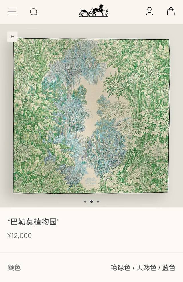 Shms2526 18-Mummi Double-Sided 90X90Cm Twill Silk Herm S Palermo Botanical Garde