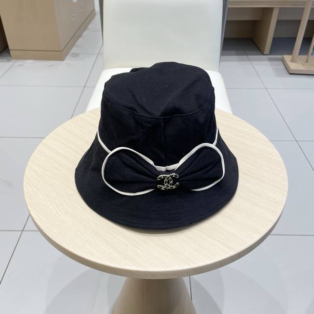 Chanel Bow Fisherman's Hat, Women's Summer Fashion Versatile Sun Hat, Face-Slimm