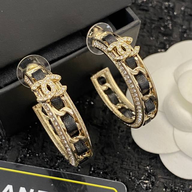 Chanel Ear Studs, Hot-Selling New Arrivals Chanel22 Leather Chain Large Earring