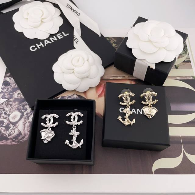 Our Product: Double C Anchor Heart Earring Z 6500, In Stock Now! Early Spring's