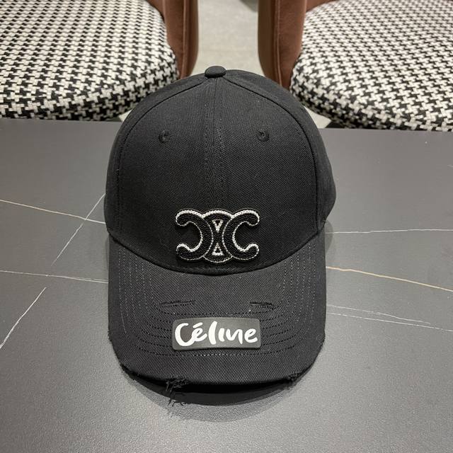 Celine High-Quality Arc De Triomphe Wide-Brim Baseball Cap For Women, Spring/Fal