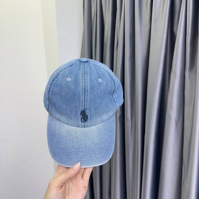 High-Top Polo Denim Baseball Cap