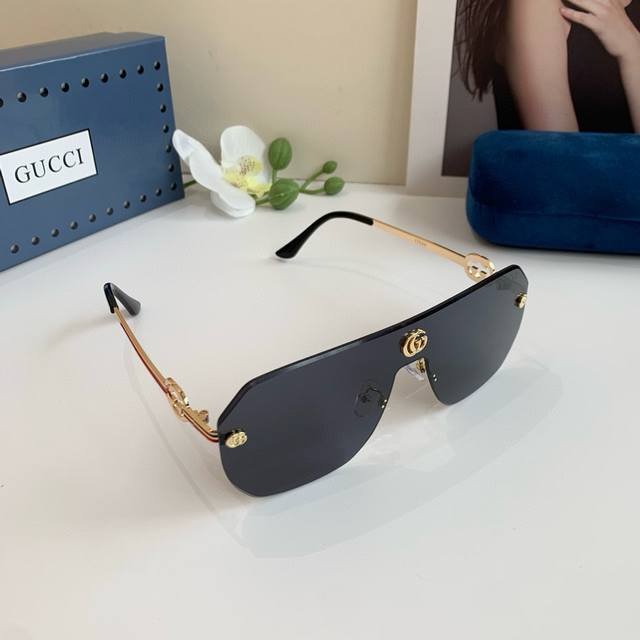 Gucci New Square Frame Sunglasses For Men And Women, Outdoor Sun Protection Glas