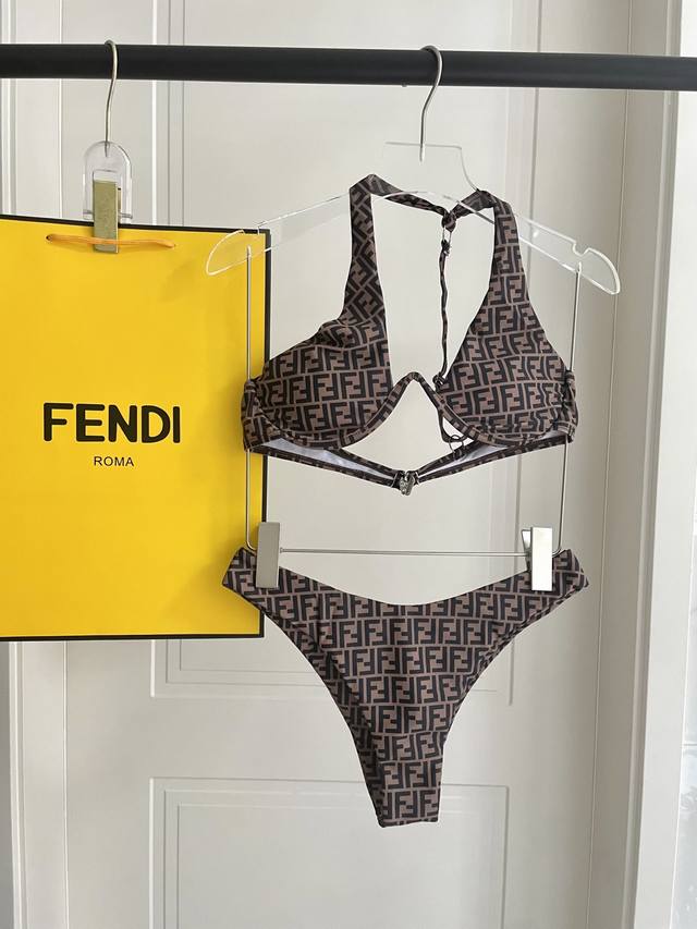 Fendi New Arrival Bikini With Underwire, Suitable For Various Occasions: Beach,