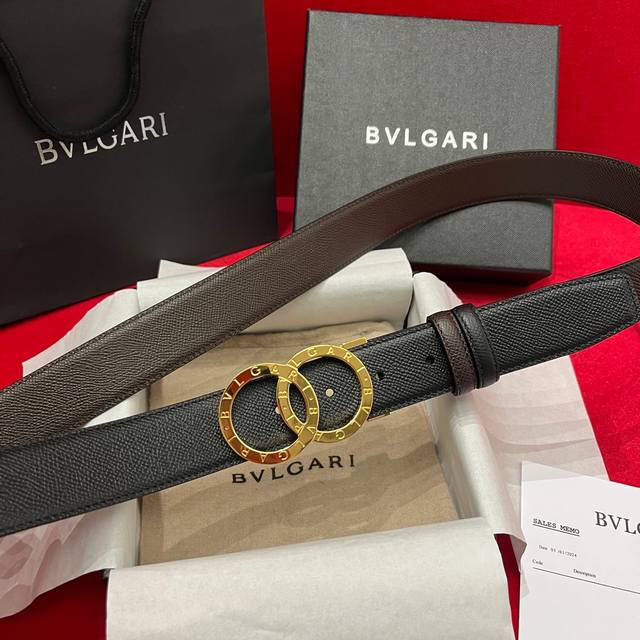 Bvlgari New Arrival Double-Sided Imported Genuine Leather Palm Print Cowhide, Pr