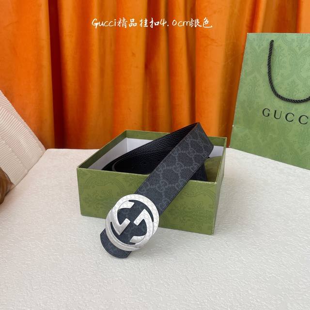 Gucci Top-Quality, Double-Sided Embossed Leather, Paired With Premium Buckle, Me