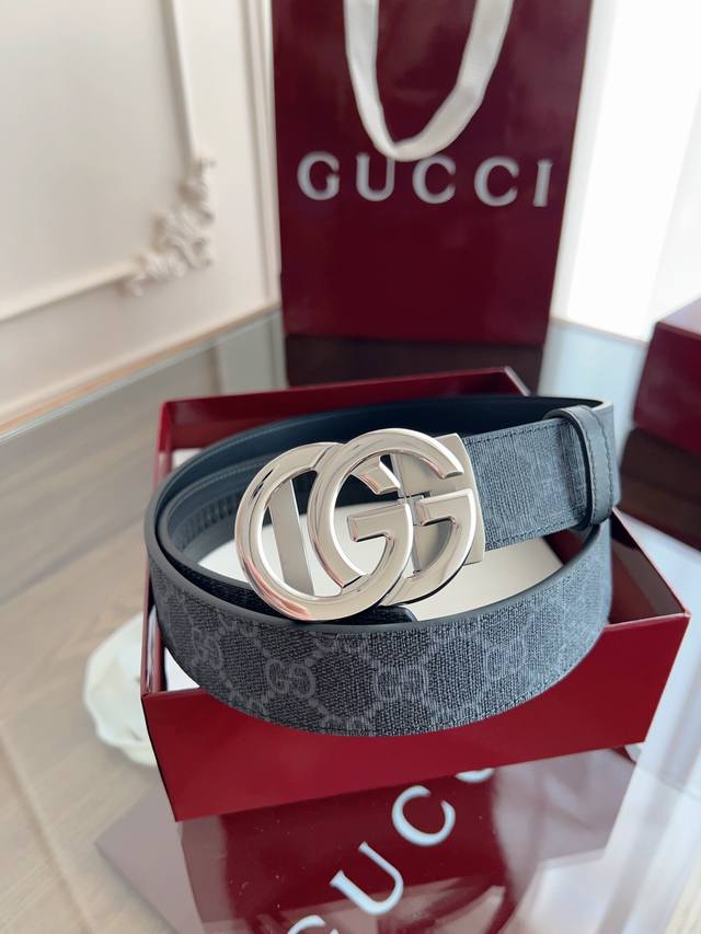 Gucci Gucci Automatic Smooth Buckle Belt, Stainless Steel Hardware, 35Mm Wide, C