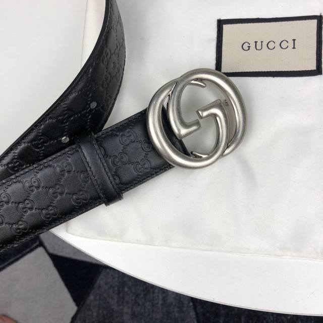 Gucci Interlocking Double G Buckle Belt, Crafted From Gucci Signature Leather Us