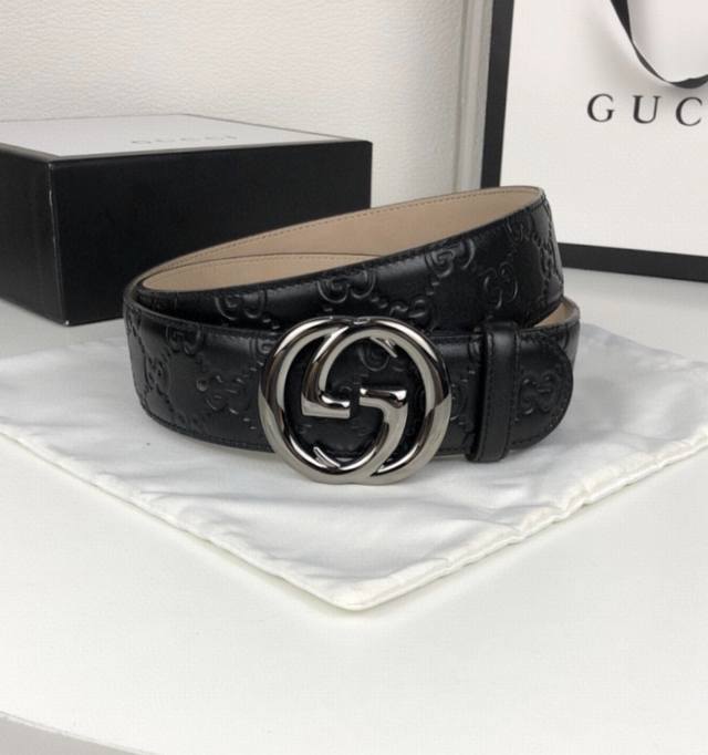 Gucci Interlocking Double G Buckle Belt, Crafted From Gucci Signature Leather Us