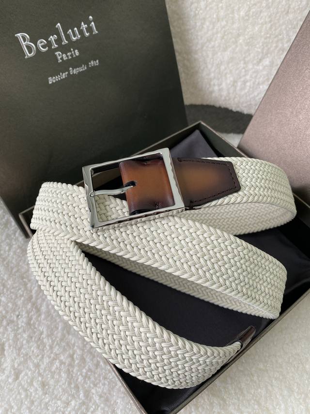 Berluti Needle Buckle Design, Venezia Scritto Hand-Rubbed Finish Paired With An