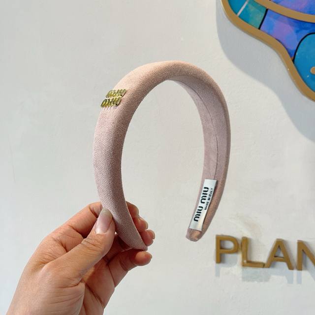With Packaging Miu Miu New Sweet Letter Handmade Hairband, Girly And Simple, Ver