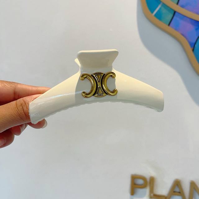 With Packaging Celine New Vintage Grab Clip, Duckbill Hairpin With Classic Lette