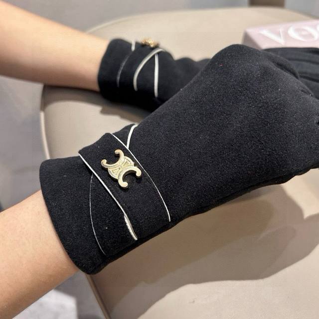 Celine Counter New Arrival Wool Gloves, Fashionable Gloves, Autumn And Winter Wa