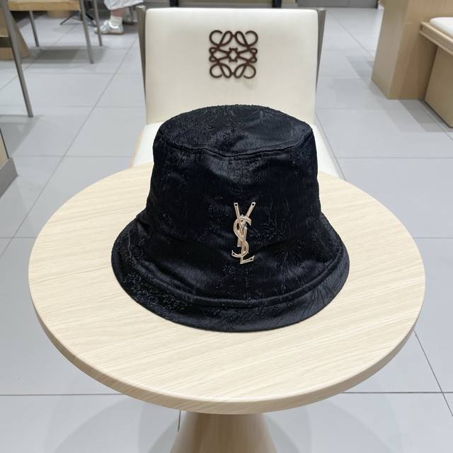 Ysl Saint Laurent New Chinese-Style Fashionable Silk-Finish Fisherman's Hat For