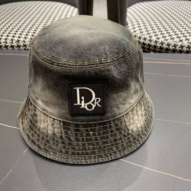 Dior 2025 Denim New Fisherman's Hat, Elegant And Sophisticated, Cool And Fashion