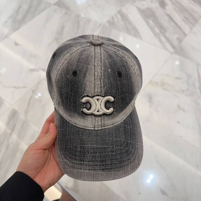 Celine New Denim Blue Retro Baseball Cap Perfect For Travel, Take It Out And Loo