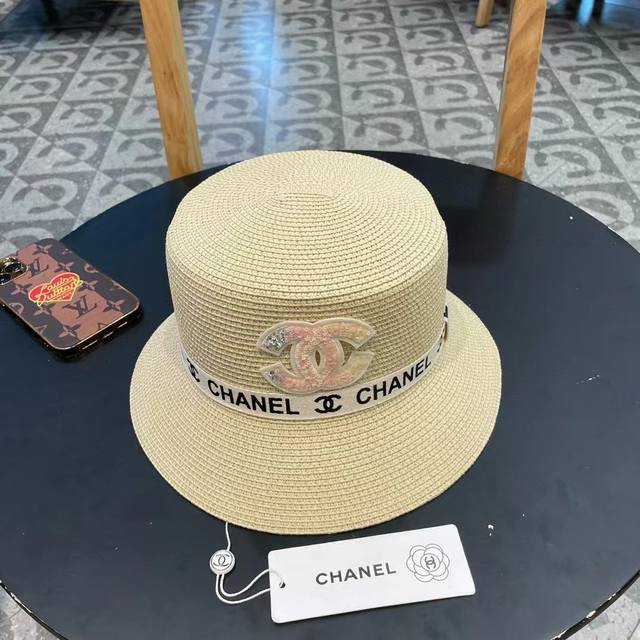 Chanel 2025 Summer New Straw Hat, Sun Hat, Bucket Hat, Must-Have For Influencers