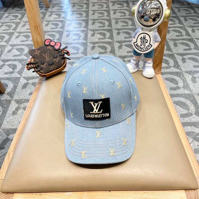 Louis Vuitton Official High-End Version, Embroidered Letter Baseball Cap, Classi