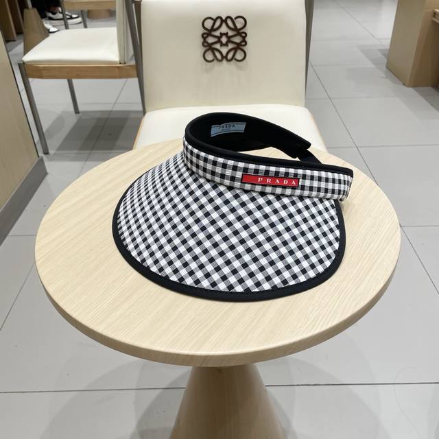 Prada New Open-Top Hairband Sun Hat, Adjustable, Head Circumference 57 Cm