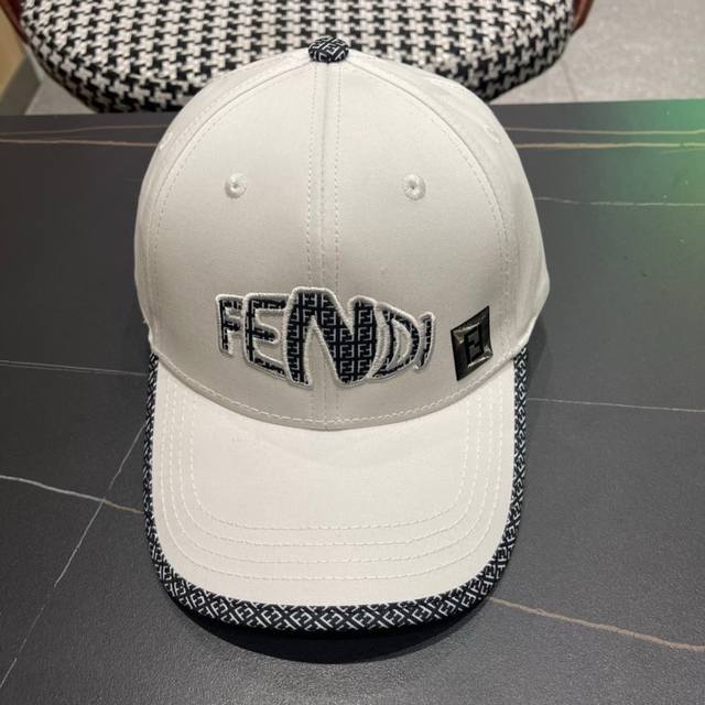 Fendi New Authentic Baseball Cap, Double F Jacquard, Best-Selling Store Model, 1