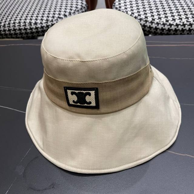 Celine 2025 New Color-Blocked Bucket Hat And Fisherman's Hat ~ Simple And Elegan