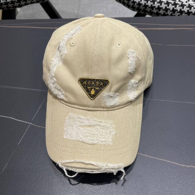 New Arrival! Prada New Denim Baseball Cap, Lightweight And Breathable! Excellent
