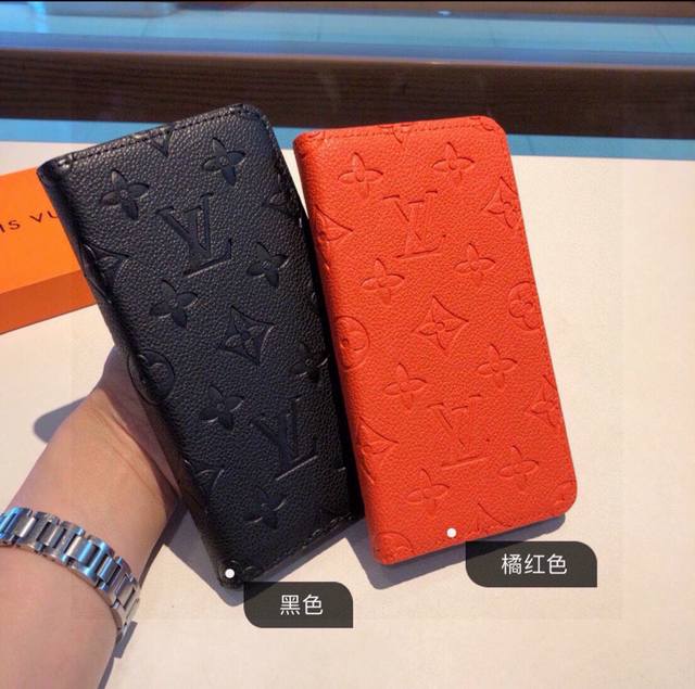 Louis Vuitton Official Website Same Style, Lychee-Textured Embossed Leather Case