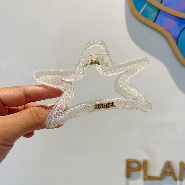 With Packaging Chanel New Handmade Five-Pointed Star-Shaped Trendy Hair Clip, Hi