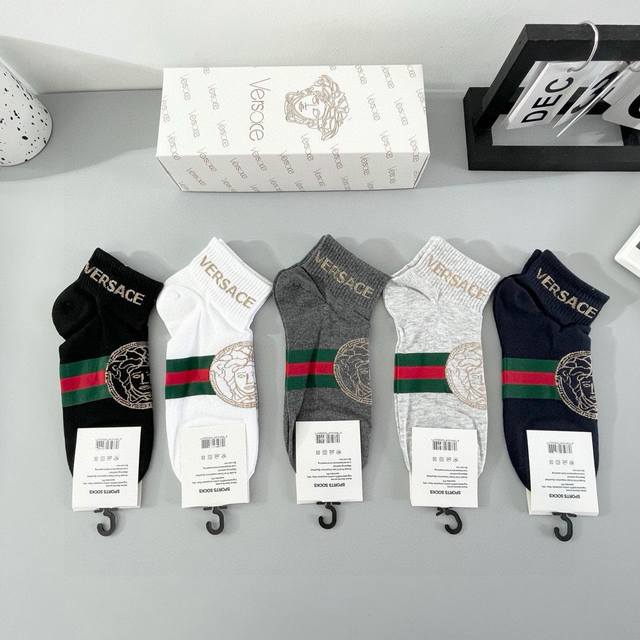 With Packaging One Box Of Five Pairs European And American Big Brand Versace Inc