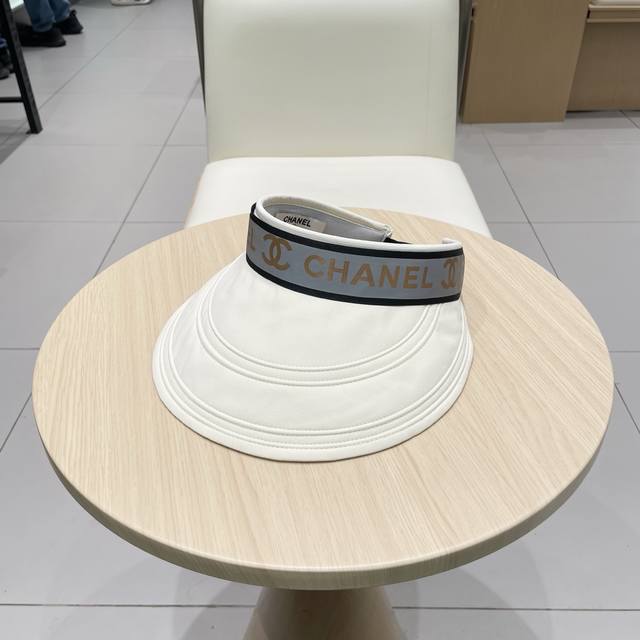 Chanel Chanel Quick-Drying Fabric Sun Hat, Open-Top Straw Hat, Adjustable