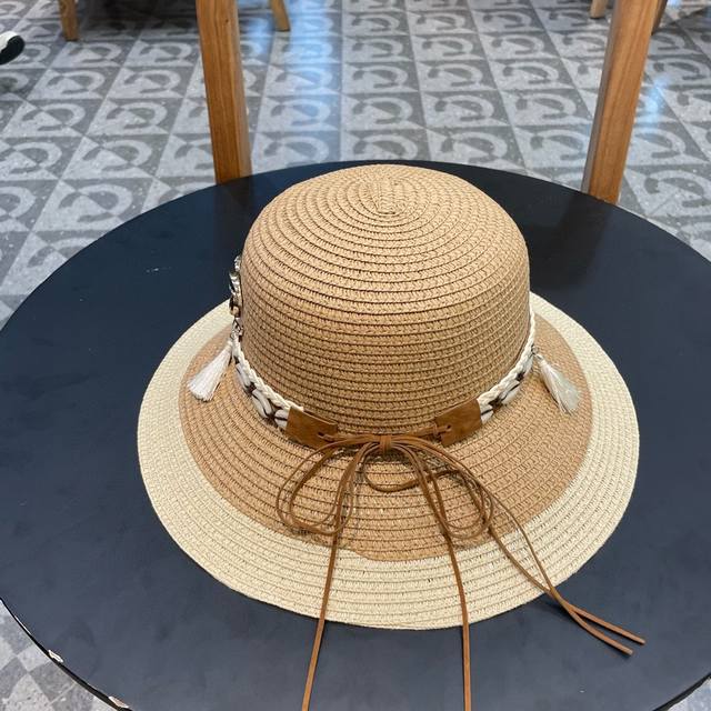 Chanel National Style Straw Hat, New Design, Elegant Lady-Like Silhouette, Head