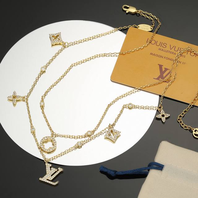 Louis Vuitton Double-Layer Multi-Element Necklace, Crafted With Exquisite Artist
