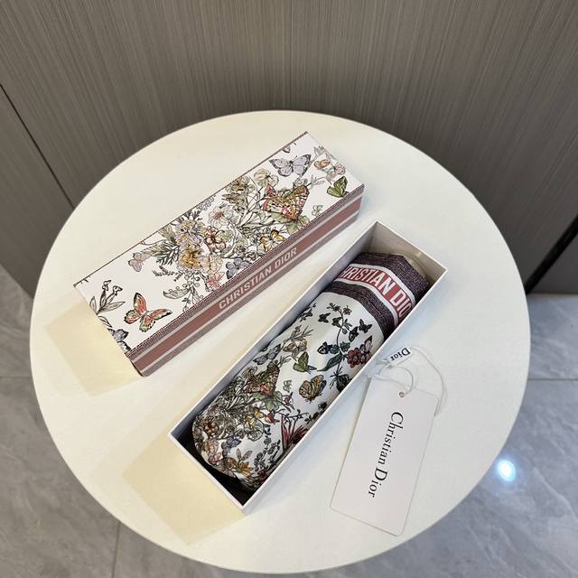 Dior New Five-Fold Folding Umbrella Fashionable Original Quality Craftsmanship,